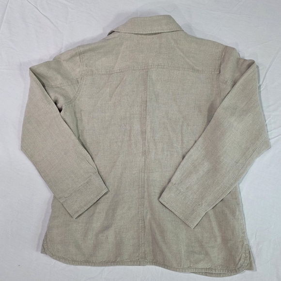Orvis 100% Linen Classic Long Sleeve Button Up Blazer w/Pockets in Beige.  M - Picture 4 of 7